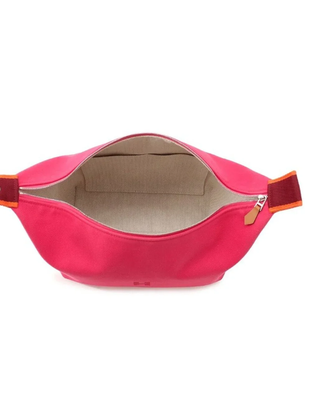 Hermes Handbag Bride-a-Brac GM Hibiscus Silver Canvas Pouch
